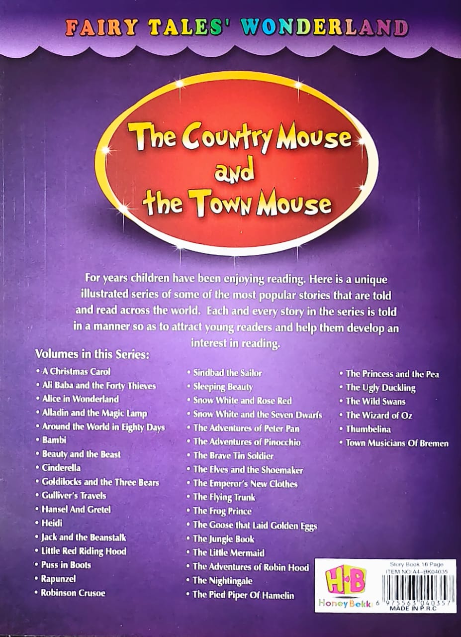 Story Book [English] – The Country Mouse and the Town Mouse (Fairy Tales Wonderland) [51107-20]