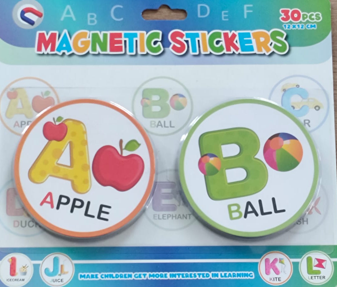 Magnetic Cards - Round Alphabets With Pictures (30 PCS Learning Set) [51103-25]