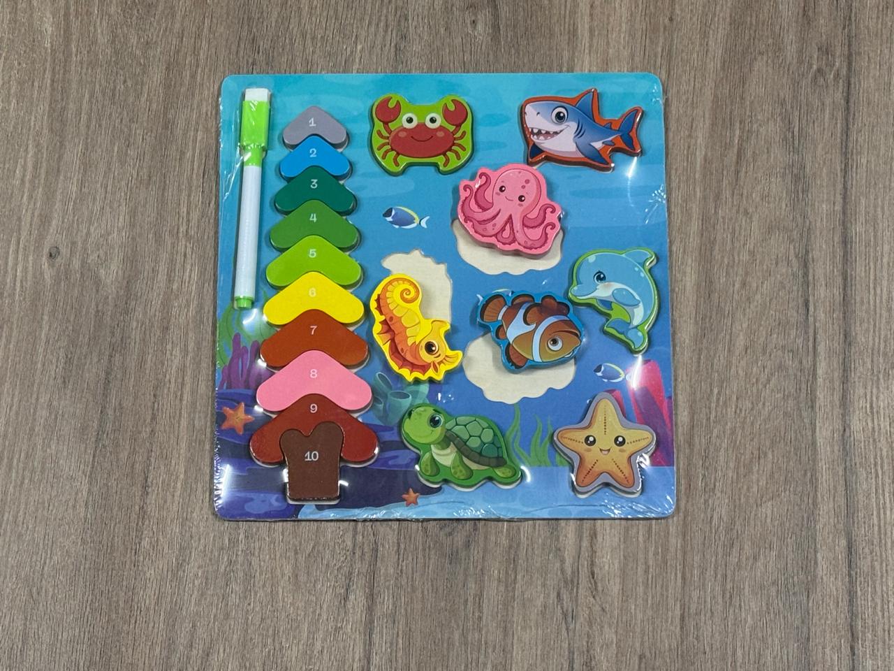 Wooden Puzzle Match Outline and Numbers [51106-12]