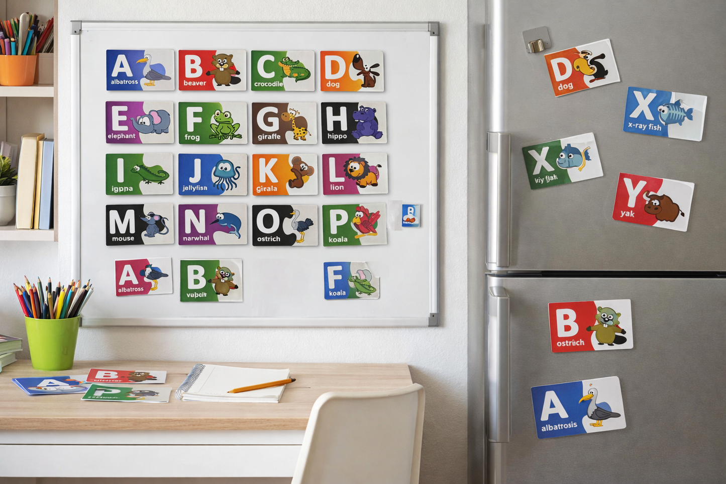 Magnetic Cards - Letters With Pictures (28 pcs) [51103-23]