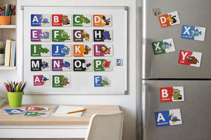 Magnetic Cards - Letters With Pictures (28 pcs) [51103-23]