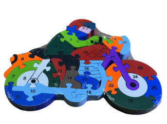 Double-Sided Wooden Puzzle Set – Numbers (1–26) & Alphabet (A–Z) [51106-5]