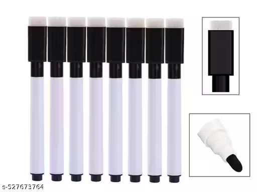 Dry Erase Whiteboard Pen Markers – Black (Pack of 8) [51103-31]