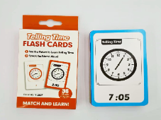 Telling Time Flash Cards – Learn the Clock (36 Cards) [51104-16]